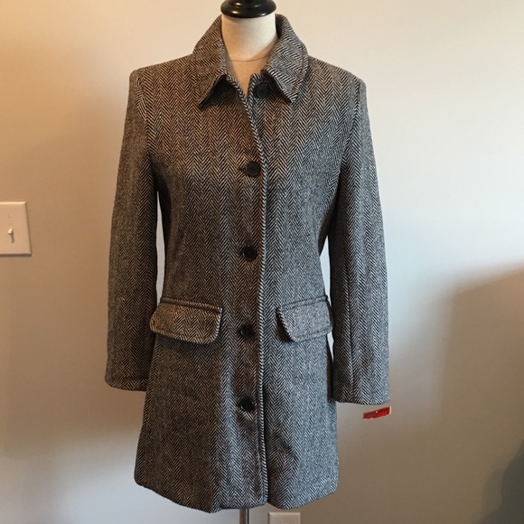 Isaac Mizrahi Jackets & Blazers - NWOT Isaac Mizrahi Gray herringbone wool coat